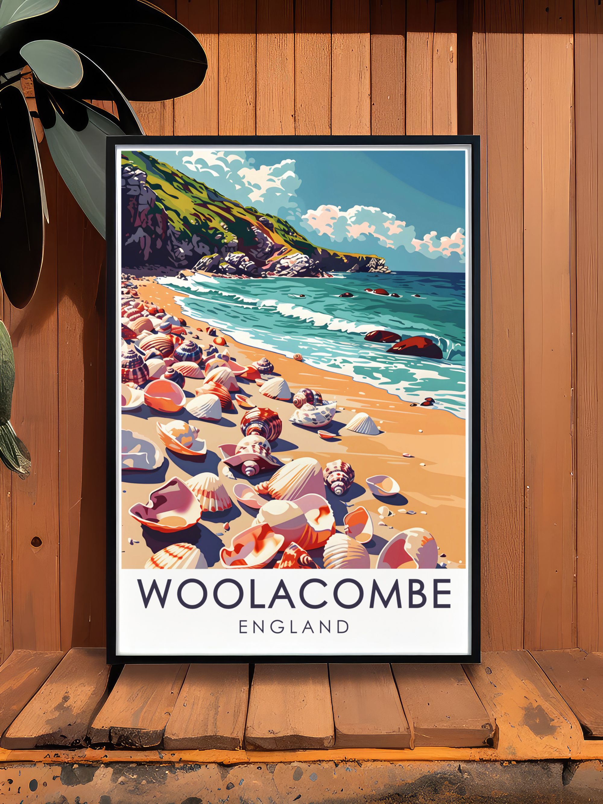 Woolacombe Travel Prints - Barricane Beach Ideal Home Decor - England Living Room Decor
