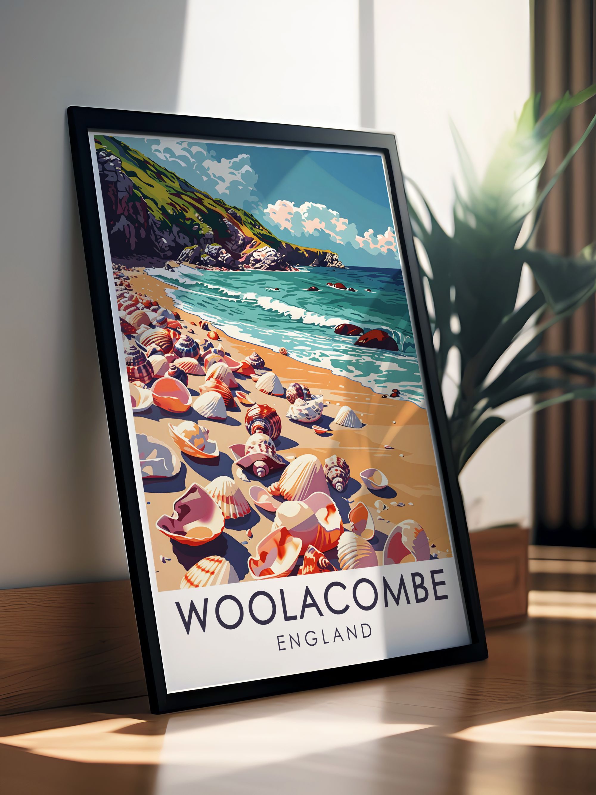 Woolacombe Travel Prints - Barricane Beach Ideal Home Decor - England Living Room Decor