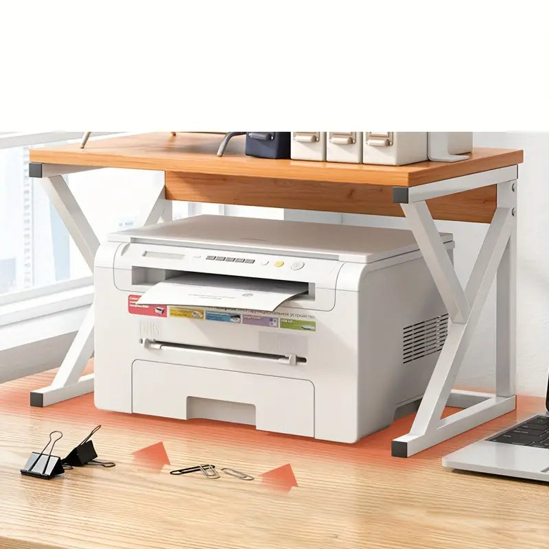 K-Type Desktop Printer Storage Rack - Multi-Layer Floor-to-Floor Cabinet