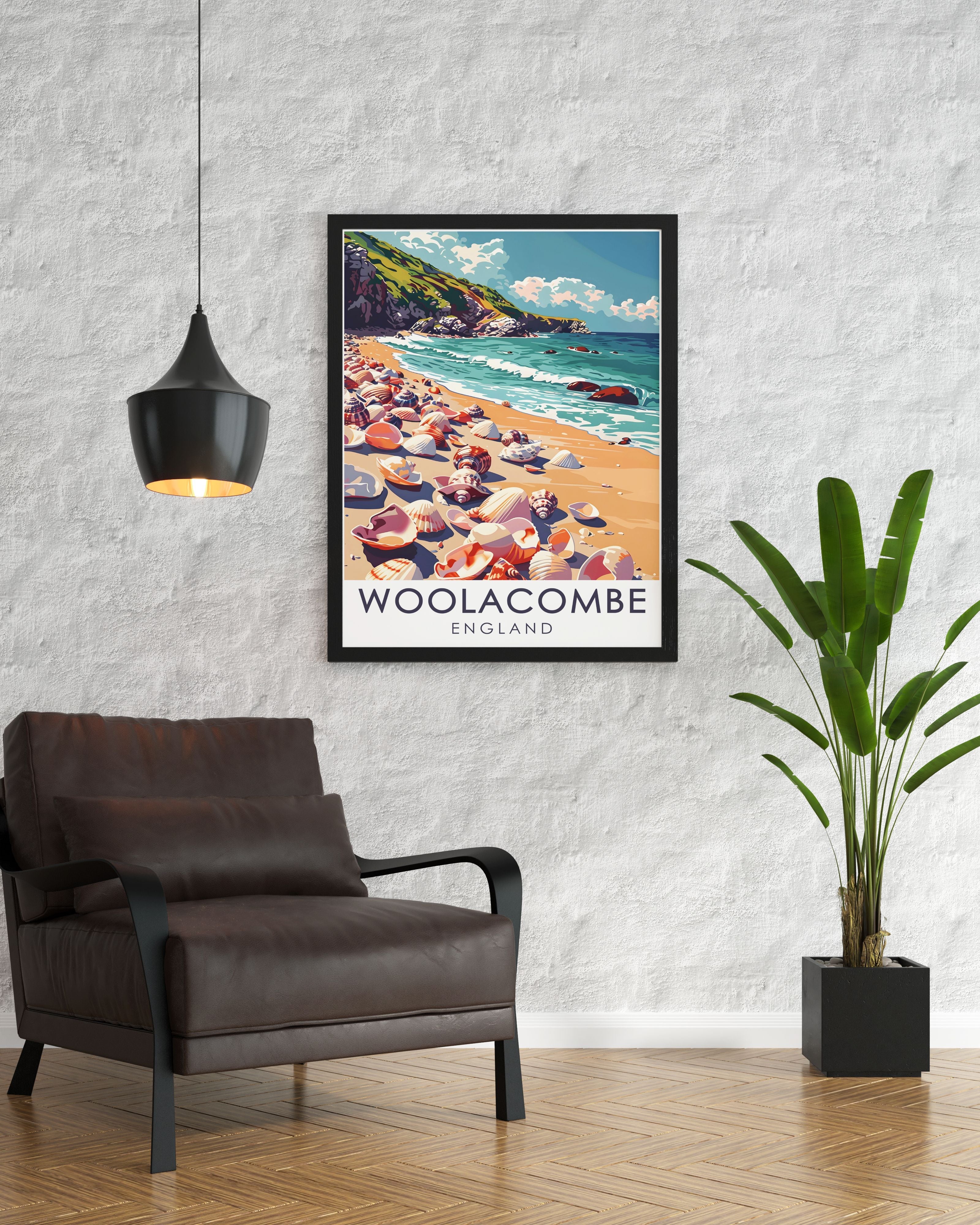 Woolacombe Travel Prints - Barricane Beach Ideal Home Decor - England Living Room Decor