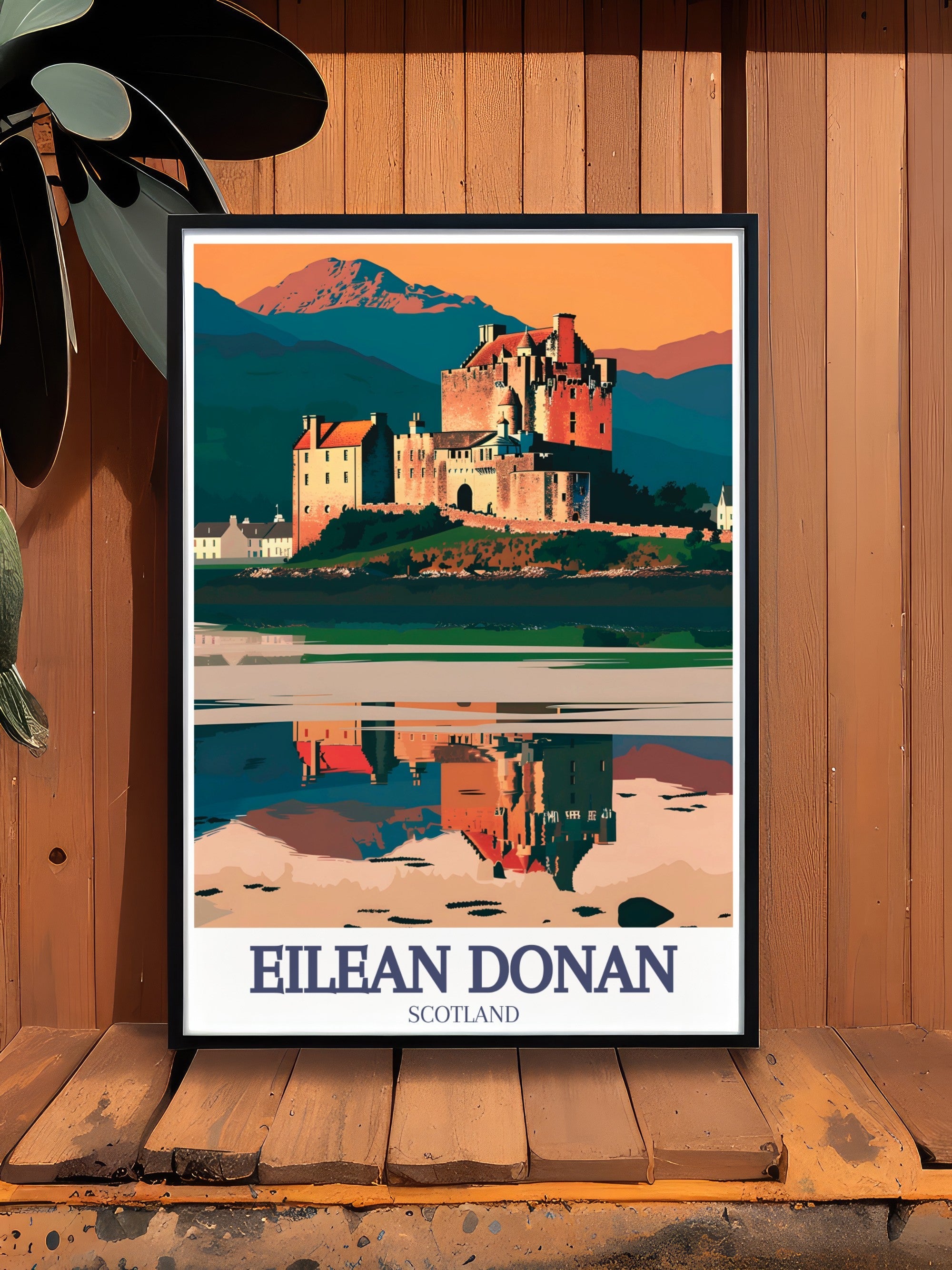 Eilean Donan Stylish Modern Art Eilean Donan Castle And Dornie Village Ideal Home Decor Scotland Stunning Living Room Decor
