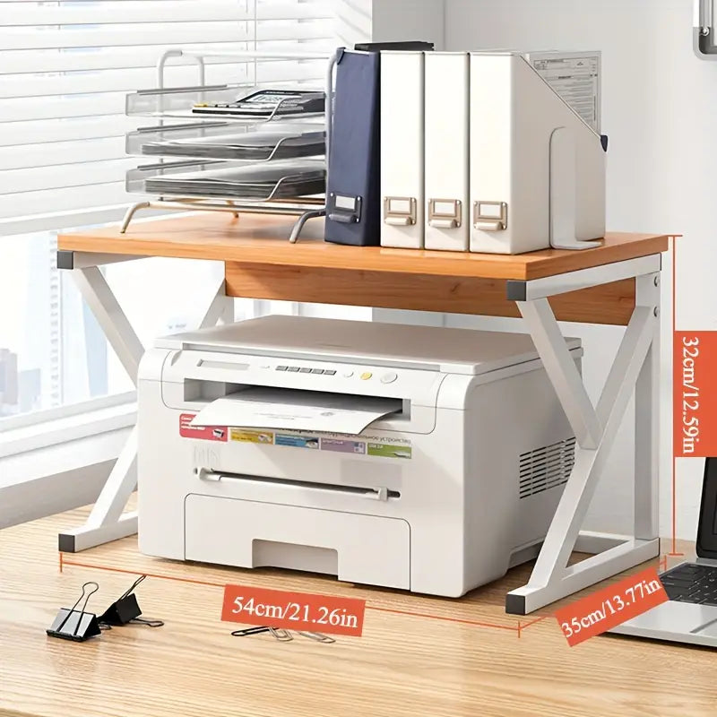 K-Type Desktop Printer Storage Rack - Multi-Layer Floor-to-Floor Cabinet