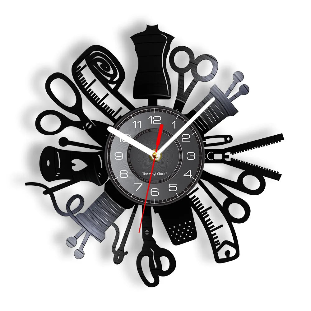 Vintage Sewing Machine Wall Clock: Retro Chic for Timeless Decor