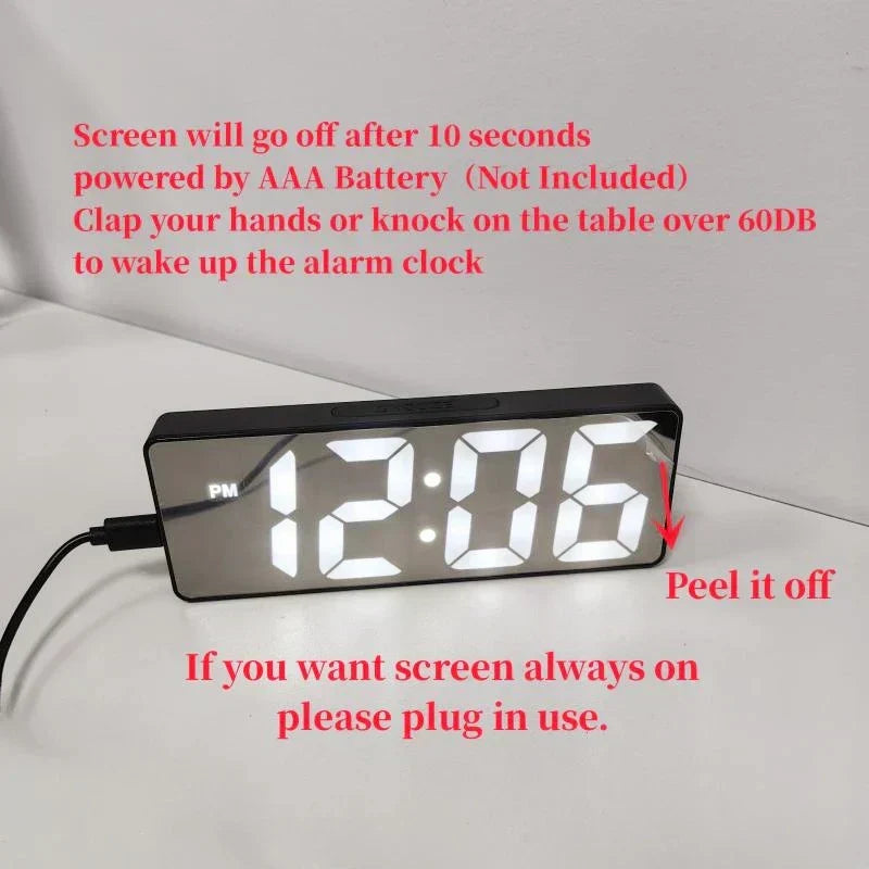 Voice Control Digital Alarm Clock – Led Display