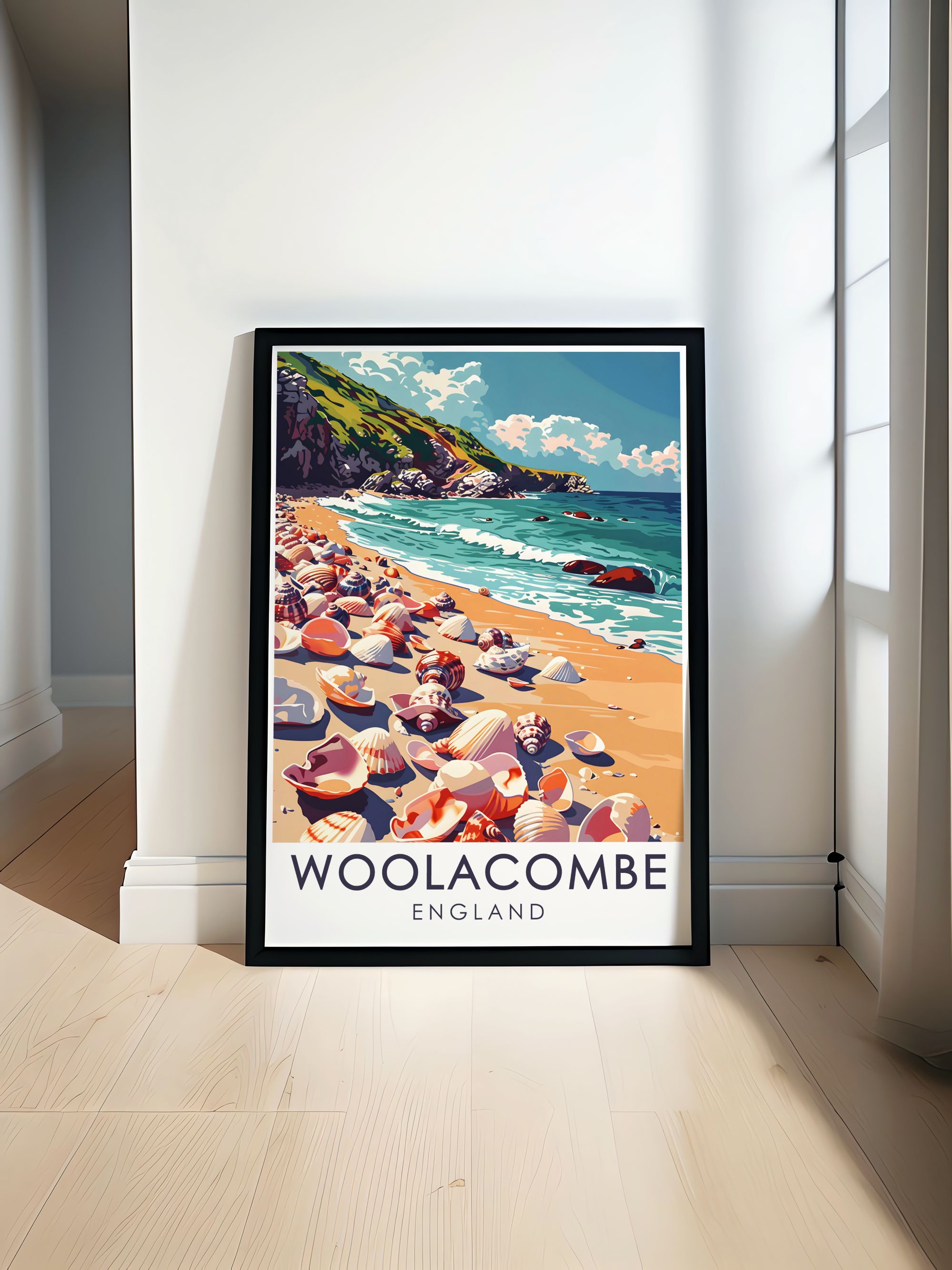 Woolacombe Travel Prints - Barricane Beach Ideal Home Decor - England Living Room Decor